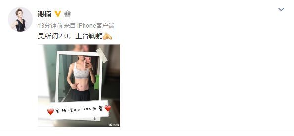 吳京老婆謝楠曬圖確認懷二胎 “吳所謂2.0”已經六個多月了
