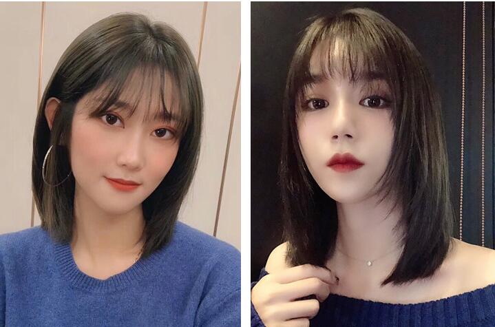 2019流行發型女中短發圖片
