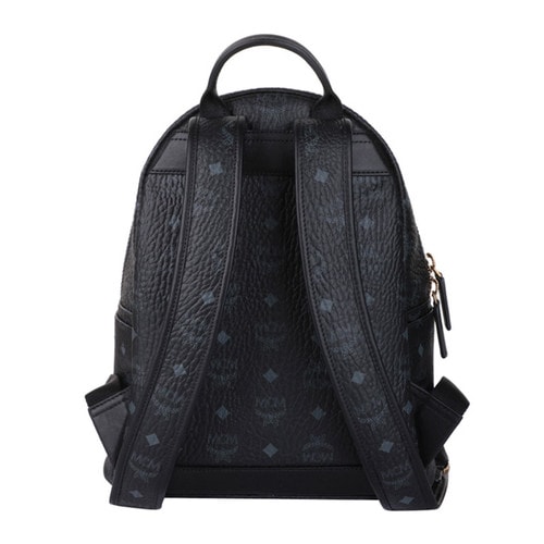 MCM/MCM 女士黑色牛皮鉚釘中號(hào)雙肩包Backpacks MMK6SVE80 BK001