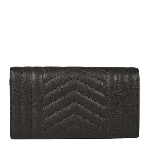 Yves saint Laurent/圣羅蘭 16秋冬牛皮長(zhǎng)款YSL LOGO按扣女士錢包 437469BRM04