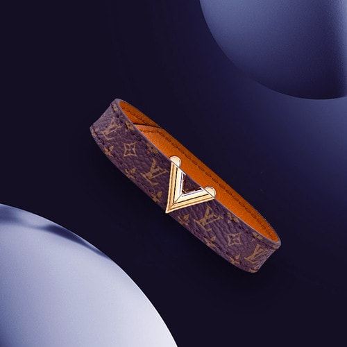 Louis Vuitton/路易威登 女士Essential V系列 老花色 手鐲/手環 M6042F 19碼