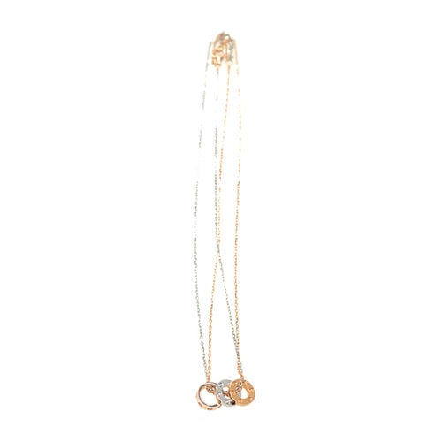 CARTIER/卡地亞LOVE系列三環(huán)18K金鑲鉆項(xiàng)鏈 B7219700