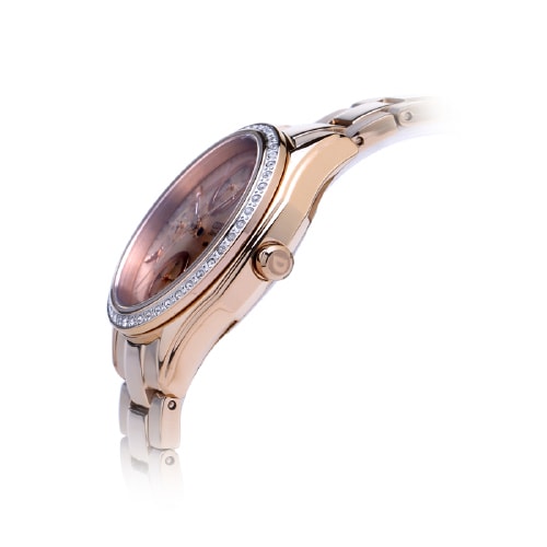 Citizen/西鐵城 光動能玫瑰金女士手表FD1063-57X
