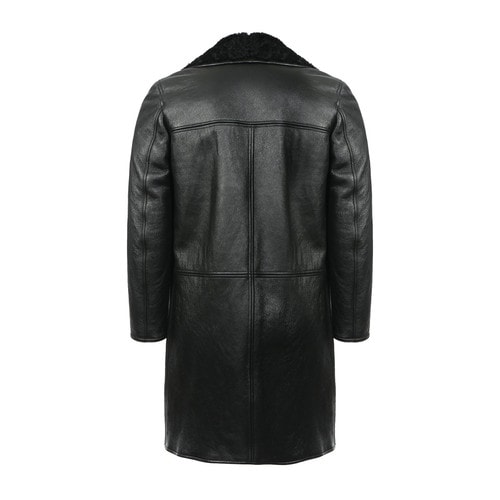 Yves saint Laurent/圣羅蘭 黑色皮質(zhì) 男士外套 398019-Y5MZ1-1000