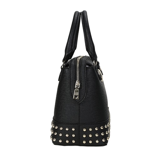 LOVE MOSCHINO/莫斯奇諾 女士PVC鉚釘手拎包 JC4239PP01 黑色