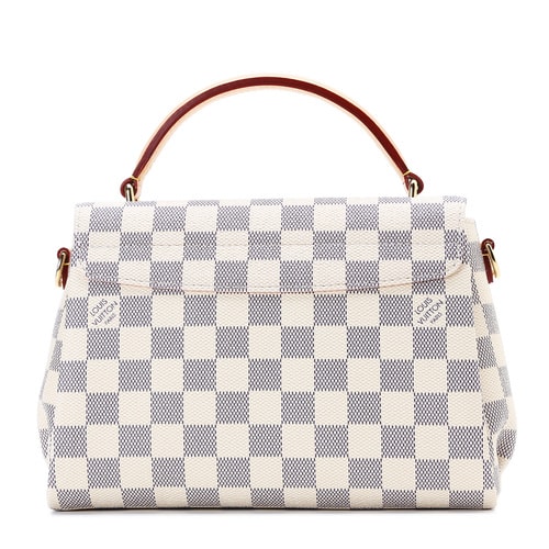 Louis Vuitton/路易威登 2016新款白棋格內(nèi)拼櫻花粉色女士郵差包 帆布/配皮 N41581