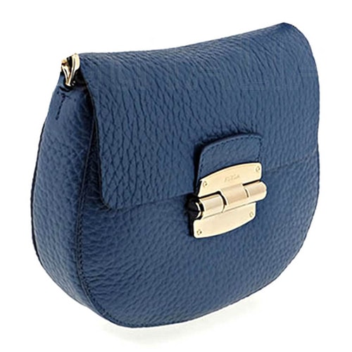 FURLA/芙拉 鎖扣圓底純皮鏈條小包 普蘭色