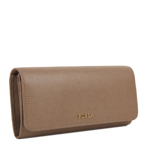 FURLA/芙拉 女士咖啡色真皮長款錢包