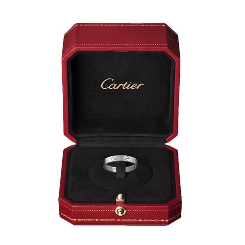 CARTIER/卡地亞love白18K金女性戒指\指環(huán)B4085100