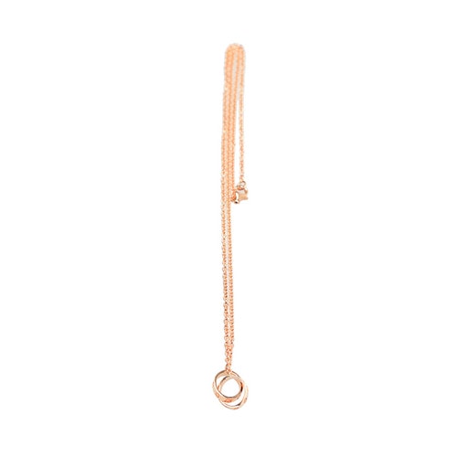 CARTIER/卡地亞 LOVE系18K玫瑰金環(huán)扣項鏈B7212300