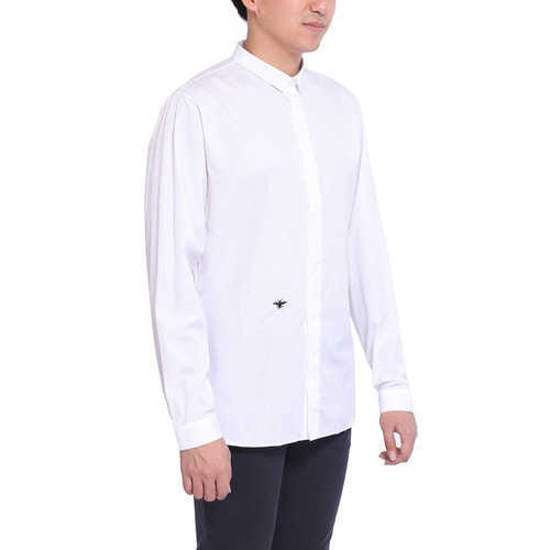 DIOR/迪奧 純棉翻領(lǐng)長袖時尚休閑男士襯衫 DR1630550690 163C506 B1581 014
