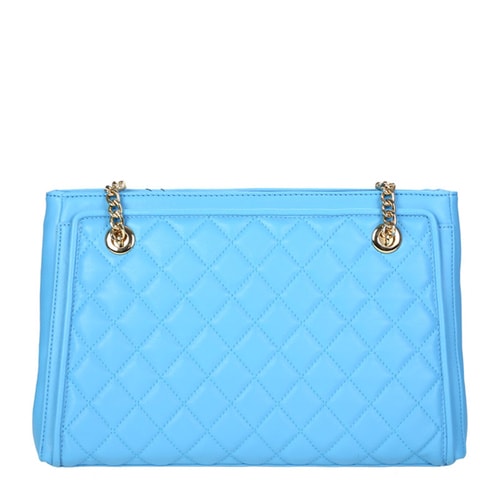 LOVE MOSCHINO/莫斯奇諾 女士半鏈條聚氨酯纖維單肩包 JC4215PP01 湖藍(lán)