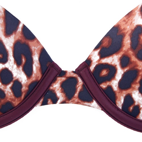 Victoria's Secret/維多利亞的秘密 女士?jī)?nèi)衣/文胸/胸罩 帶鋼圈 豹紋內(nèi)衣 337731 4RF