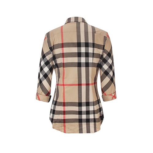 BURBERRY/博柏利 經(jīng)典格紋 棉質(zhì) 長袖 女士襯衫#3918091