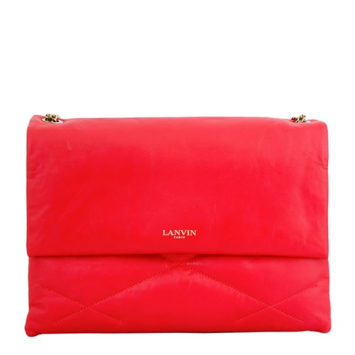 【包郵包稅】Lanvin/浪凡 女士 牛皮 logo點(diǎn)綴 單肩包 EB
