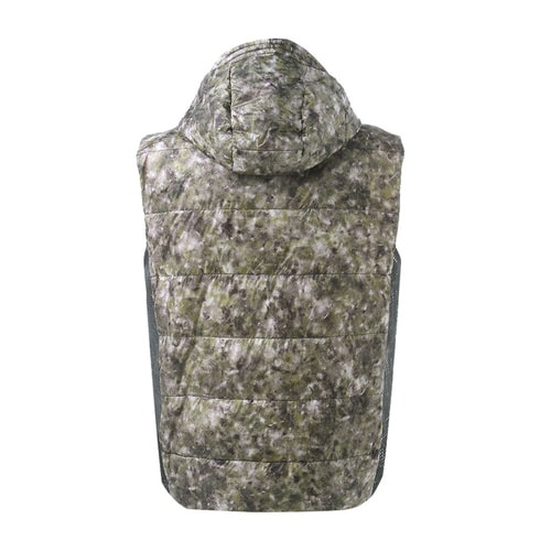 Moncler/蒙克萊 男士外套 尼龍抽象印花連帽透氣網(wǎng)拼接男士羽絨馬甲