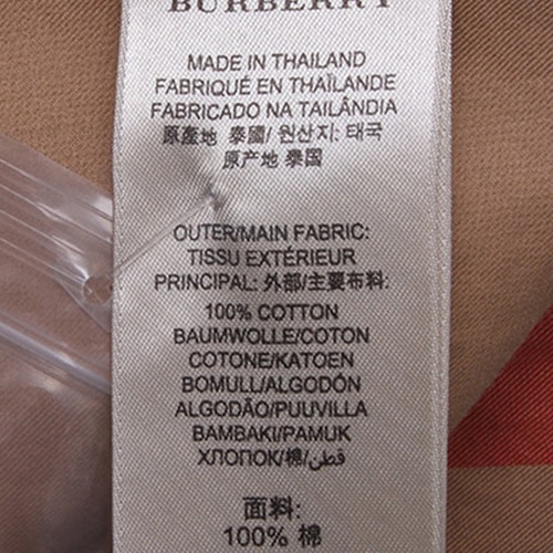 BURBERRY/博柏利 男士褐色經(jīng)典格紋純棉短袖襯衫 4554716