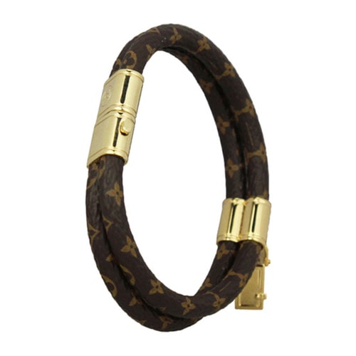 Louis Vuitton/路易威登 PETITE MALLE系列 經(jīng)典花紋老花色 包包款手鐲/手環(huán) 19號 M6154E