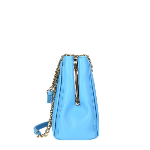 LOVE MOSCHINO/莫斯奇諾 女士半鏈條聚氨酯纖維單肩包 JC4215PP01 湖藍(lán)